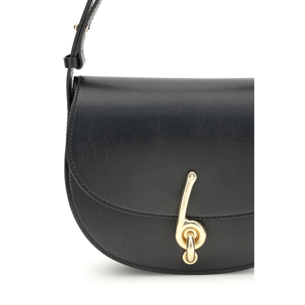 Burberry Black Calf Leather Bos Taurus Shoulder Bag - Image 4