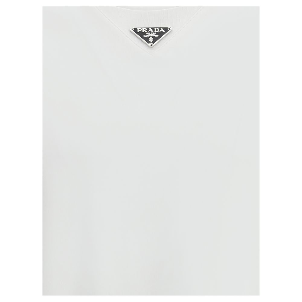 Prada White Cotton T-Shirt - Image 3