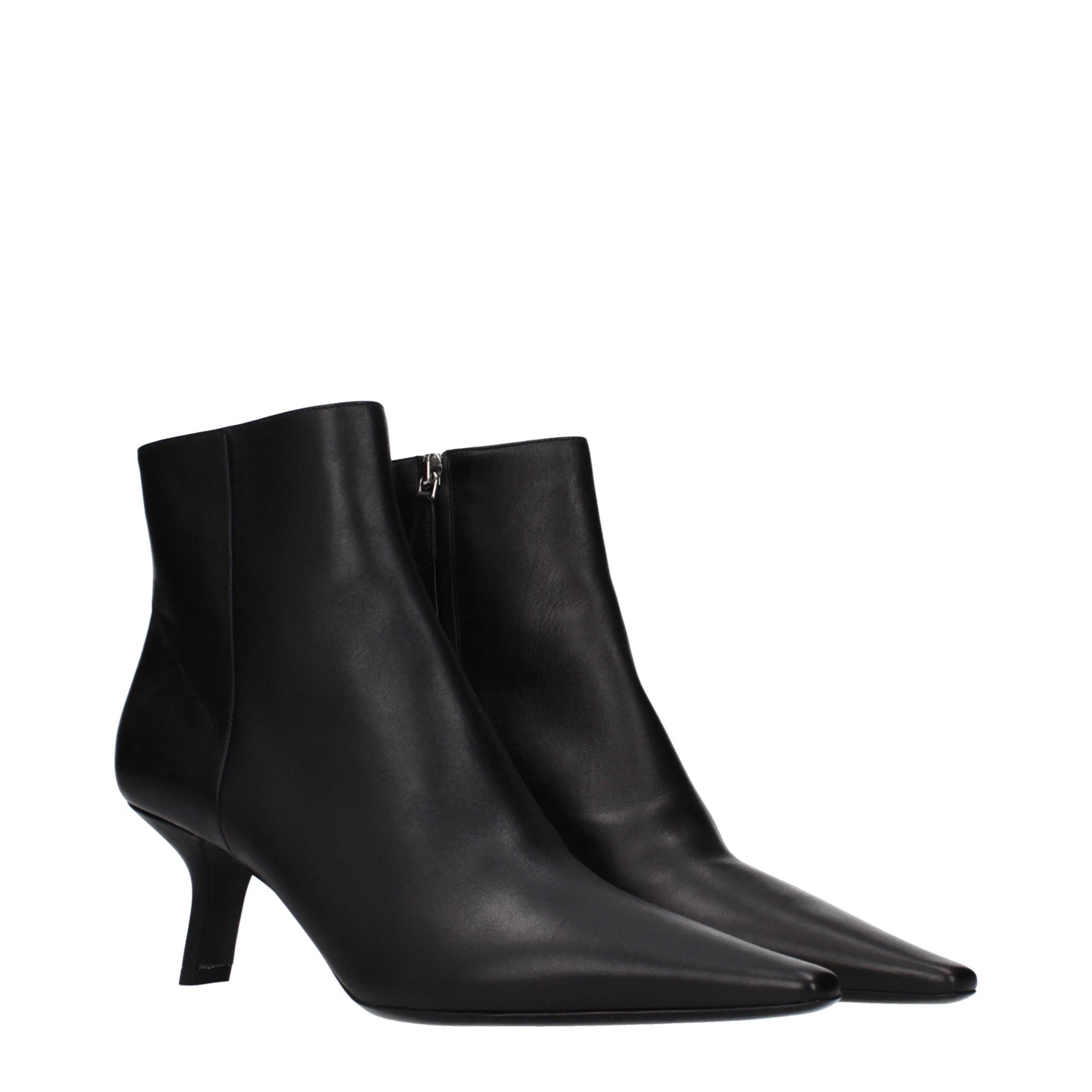 Prada Black Leather Ankle Boots - Image 2