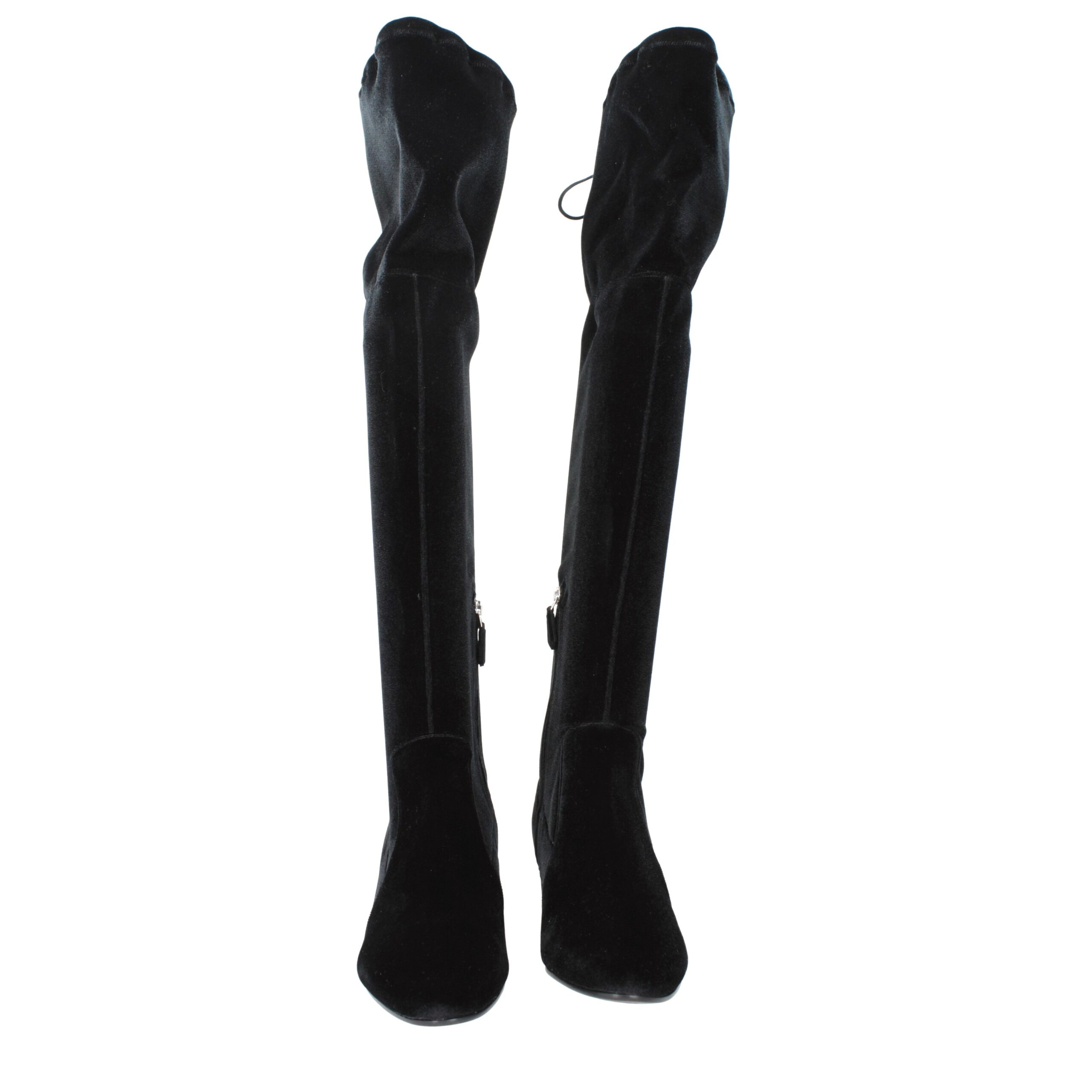 Prada Black Velvet Over The Knee - Image 3